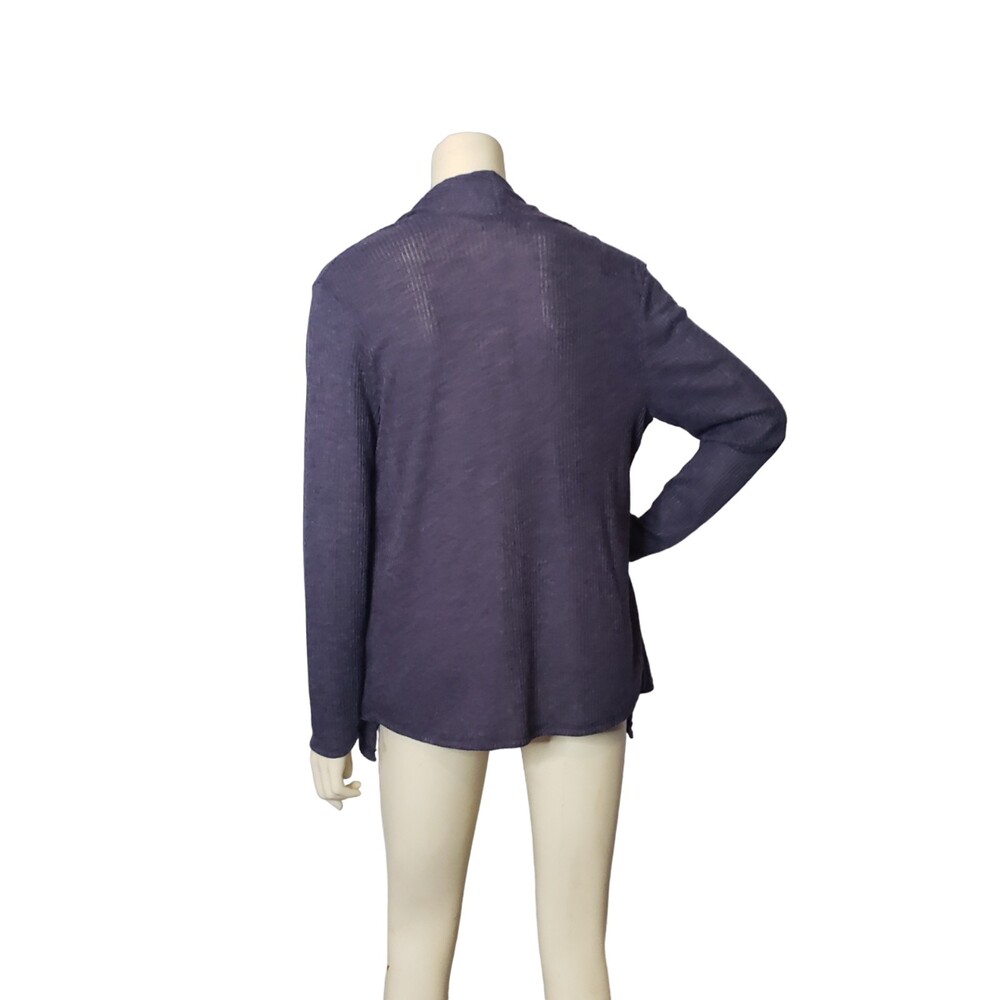 EMI & JOE Blue Open Front Waterfall Cardigan Size XL - Picture 2 of 5